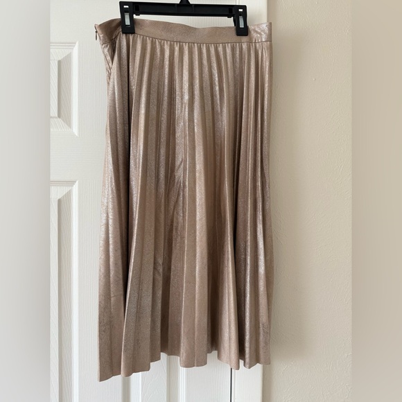 Maeve Anthropologie Pleated Midi Skirt Size S
Gold Metallic Sueded NWT - Picture 4 of 9